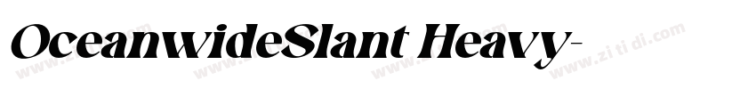 OceanwideSlant Heavy字体转换